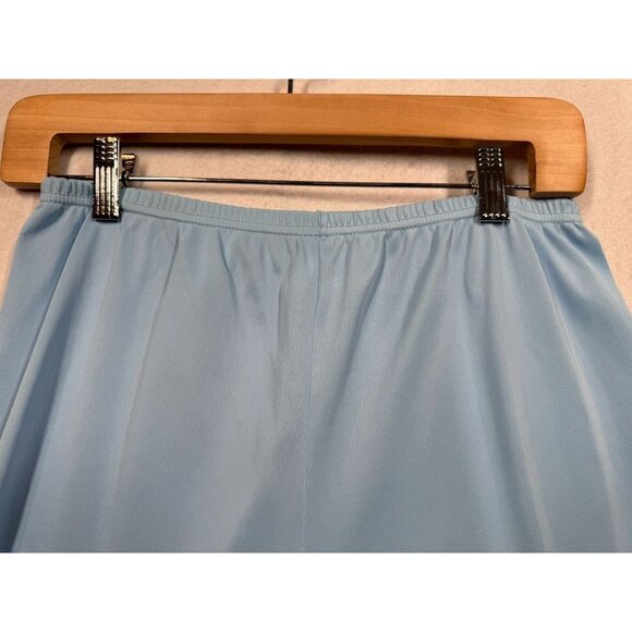 Vintage Vanity Fair 2 Piece Pajama Set Shirt Pants Sky Blue Nylon Womens Small S - Picture 6 of 8